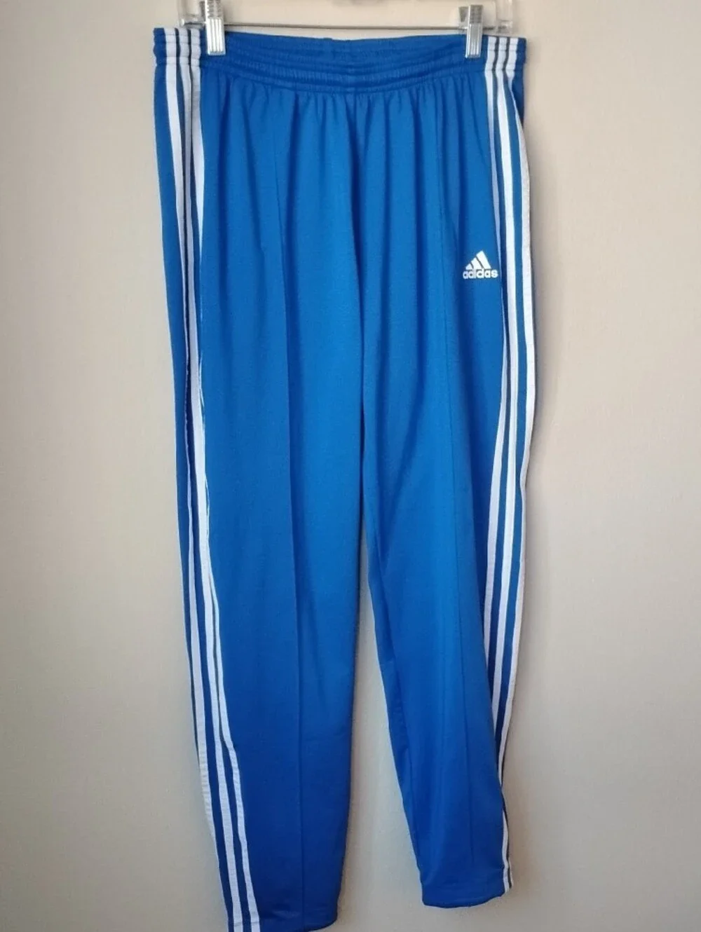 Vintage late 90's adidas Royal Blue Joggers with White Three-Stripes